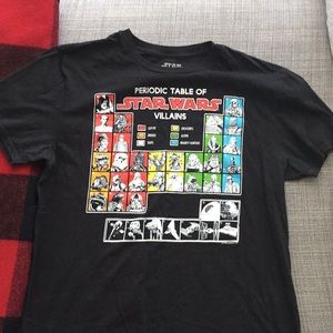 Mens Star Wars Villians Periodic Table shirt